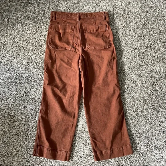 Quince Rust Crop Straight leg pants size 30 - Picture 5 of 11